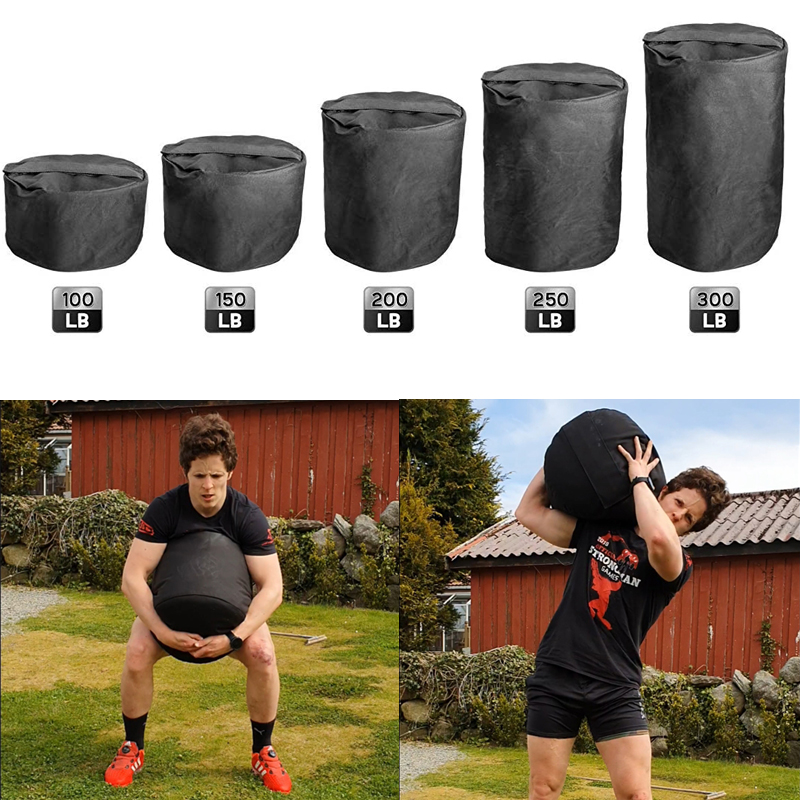 Crossfit Workout With Equipment - 300lbs Garage Fit Sandbag Empty Heavy