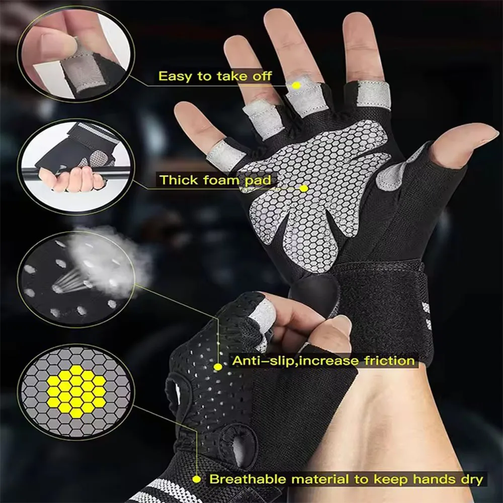 1Pair Half Finger Gym Fitness  - Crossfit Workout With Equipment avis et prix