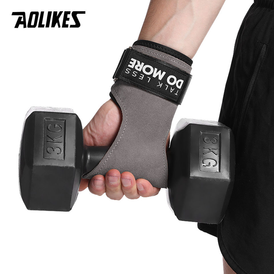 AOLIKES Cowhide Gym Grips Glov - Crossfit Workout With Equipment avis et prix