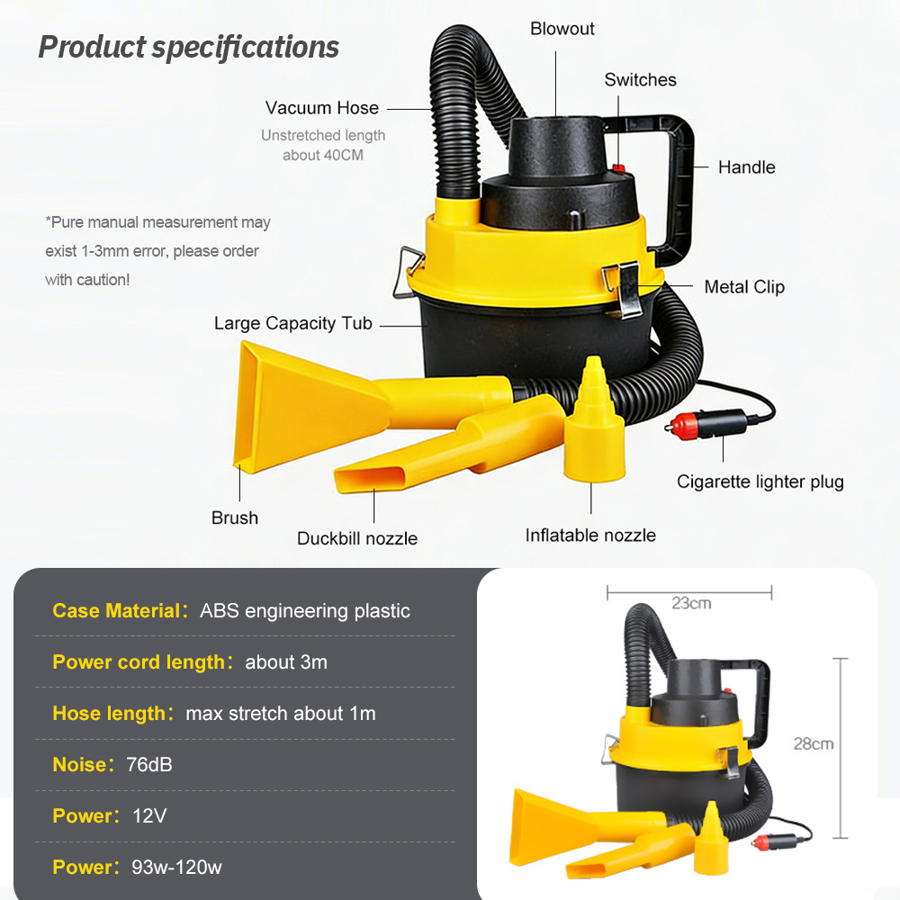Portable 12V Car Vacuum Cleane - Crossfit Machine avis et prix